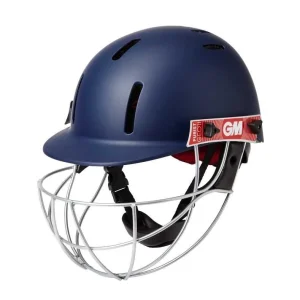 [5017C423] GM Purist Geo II Cricket Helmet Junior (Navy, Junior)