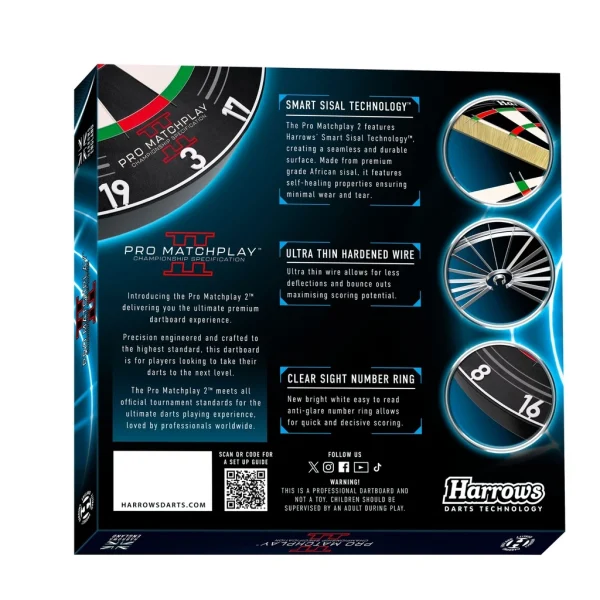 Harrows Pro Matchplay 2 Bristle Dartboard JE10 - Image 3
