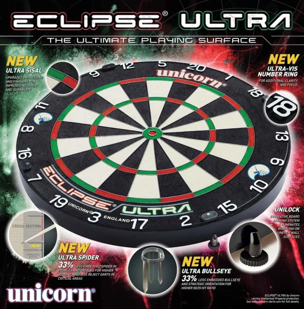Unicorn Eclipse Ultra Bristle Dartboard - Image 2
