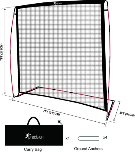 Precision Multi Sport Practise Net Golf, Tennis, Cricket (7' x 7') - Image 3