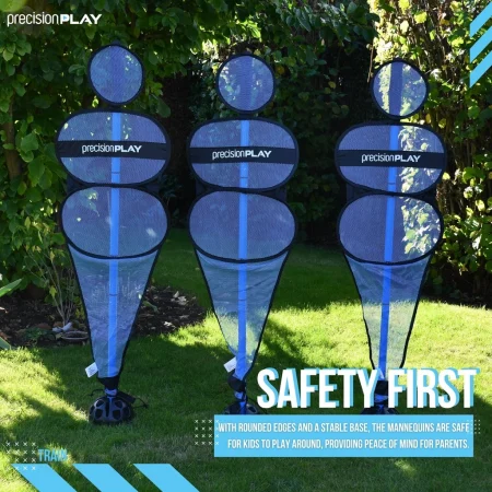 PrecisionPLAY "Pop Up" Mannequin Set (Set of 3) Football Wall Training Freekicks, Dribbling - Image 2