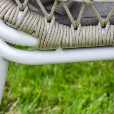 SAC Garden Furniture Deluxe Rope 4 Chairs and Round Table - Image 5