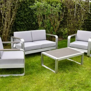 SAC Deluxe Brushed Nickel Garden Patio Furniture Set