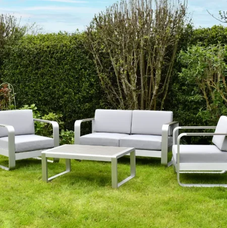 SAC Deluxe Brushed Nickel Garden Patio Furniture Set - Image 6